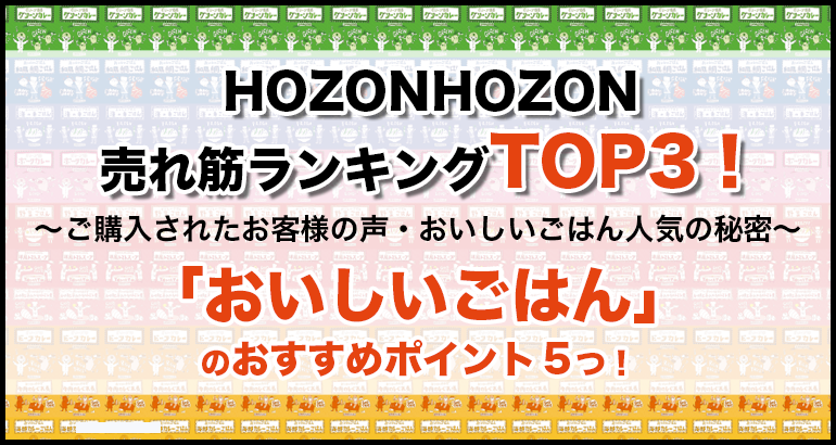 HOZONHOZON売れ筋ランキングTOP3！